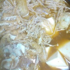 ピリ辛白菜と豚細切れの味噌鍋